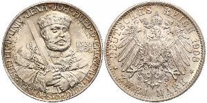 3 Mark Grand-duché de Saxe-Weimar-Eisenach (1809 - 1918) Argent 