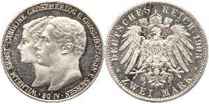 3 Mark Grand-duché de Saxe-Weimar-Eisenach (1809 - 1918) Argent Guillaume-Ernest de Saxe-Weimar-Eisenach