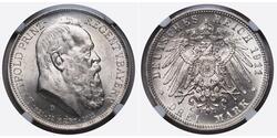 3 Mark Royaume de Bavière (1806 - 1918) Argent Othon Ier de Bavière(1848 – 1916)