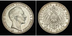 3 Mark Royaume de Prusse (1701-1918) Argent Wilhelm II, German Emperor (1859-1941)
