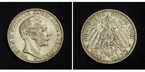 3 Mark Royaume de Prusse (1701-1918) Argent Wilhelm II, German Emperor (1859-1941)