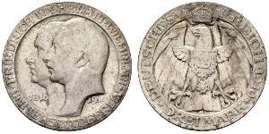 3 Mark Royaume de Prusse (1701-1918) Argent Wilhelm II, German Emperor (1859-1941)