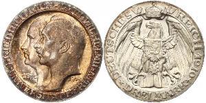 3 Mark Royaume de Prusse (1701-1918) Argent Wilhelm II, German Emperor (1859-1941)