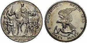 3 Mark Royaume de Prusse (1701-1918) Argent 