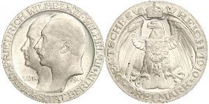 3 Mark Royaume de Prusse (1701-1918) Argent Wilhelm II, German Emperor (1859-1941)