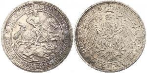 3 Mark Royaume de Prusse (1701-1918) Argent Wilhelm II, German Emperor (1859-1941)