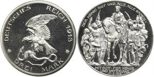 3 Mark Royaume de Prusse (1701-1918) Argent 