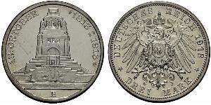 3 Mark Royaume de Saxe (1806 - 1918) Argent 