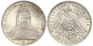 3 Mark Royaume de Saxe (1806 - 1918) Argent 