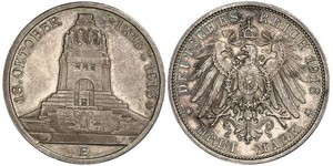 3 Mark Royaume de Saxe (1806 - 1918) Argent 