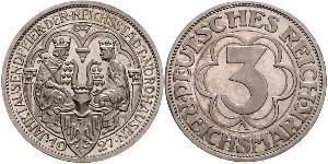 3 Mark République de Weimar (1918-1933) Argent 