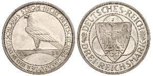 3 Mark République de Weimar (1918-1933) Argent 