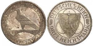 3 Mark République de Weimar (1918-1933) Argent 