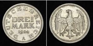 3 Mark République de Weimar (1918-1933) Argent 