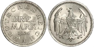 3 Mark République de Weimar (1918-1933) Argent 