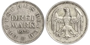 3 Mark République de Weimar (1918-1933) Argent 