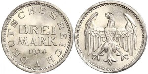 3 Mark République de Weimar (1918-1933) Argent 
