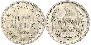 3 Mark République de Weimar (1918-1933) Argent 