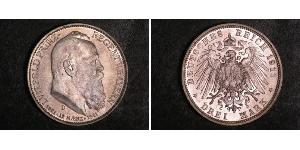 3 Mark Regno di Baviera (1806 - 1918) Argento Ottone di Baviera(1848 – 1916)