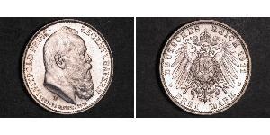 3 Mark Regno di Baviera (1806 - 1918) Argento Ottone di Baviera(1848 – 1916)