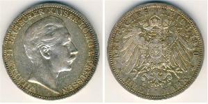 3 Mark Regno di Prussia (1701-1918) Argento Wilhelm II, German Emperor (1859-1941)