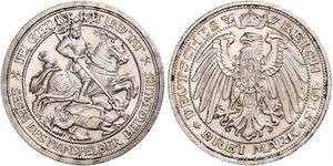 3 Mark Regno di Prussia (1701-1918) Argento Wilhelm II, German Emperor (1859-1941)