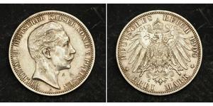 3 Mark Regno di Prussia (1701-1918) Argento Wilhelm II, German Emperor (1859-1941)
