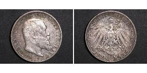 3 Mark Regno di Württemberg (1806-1918) Argento Wilhelm II, German Emperor (1859-1941)