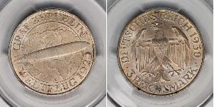 3 Mark Repubblica di Weimar (1918-1933) Argento 