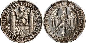 3 Mark Repubblica di Weimar (1918-1933) Argento 