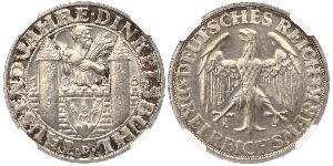 3 Mark Repubblica di Weimar (1918-1933) Argento 