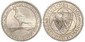 3 Mark Repubblica di Weimar (1918-1933) Argento 