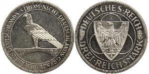 3 Mark Repubblica di Weimar (1918-1933) Argento 