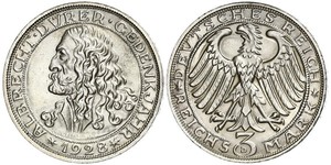 3 Mark Repubblica di Weimar (1918-1933) Argento 