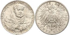 3 Mark Sassonia-Weimar-Eisenach (1809 - 1918) Argento 