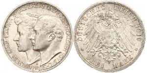 3 Mark Ducado de Sajonia-Weimar-Eisenach (1809 - 1918) Plata Guillermo Ernesto de Sajonia-Weimar-Eisenach