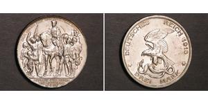 3 Mark Reino de Prusia (1701-1918) Plata 