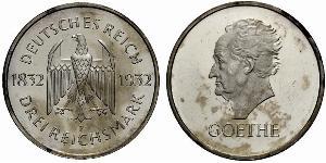 3 Mark República de Weimar (1918-1933) Plata 