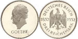 3 Mark República de Weimar (1918-1933) Plata 