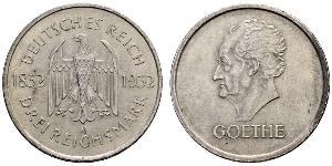 3 Mark República de Weimar (1918-1933) Plata 