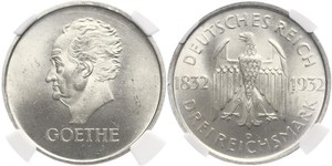 3 Mark República de Weimar (1918-1933) Plata 