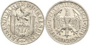 3 Mark República de Weimar (1918-1933) Plata 