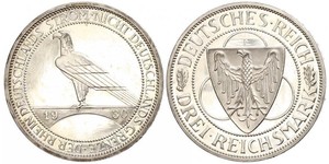 3 Mark República de Weimar (1918-1933) Plata 