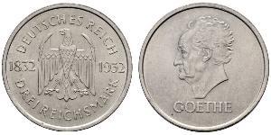 3 Mark República de Weimar (1918-1933) Plata 