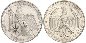 3 Mark República de Weimar (1918-1933) Plata 
