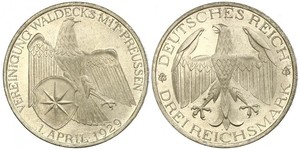 3 Mark República de Weimar (1918-1933) Plata 