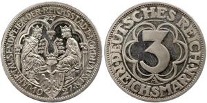 3 Mark República de Weimar (1918-1933) Plata 