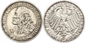 3 Mark República de Weimar (1918-1933) Plata 