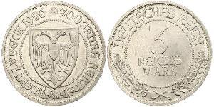 3 Mark Free City of Lübeck Silber 