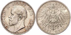 3 Mark Fürstentum Lippe (1123 - 1918) Silber Leopold IV. (Lippe)